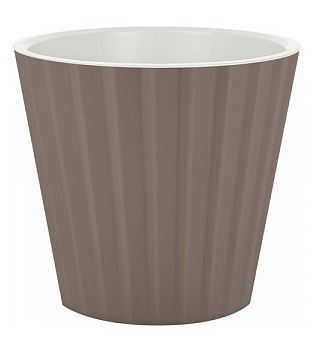 Горшок для цветов InGreen Sand D320мм, 15,8л c дренажной вставкой, на колесиках, французский платан